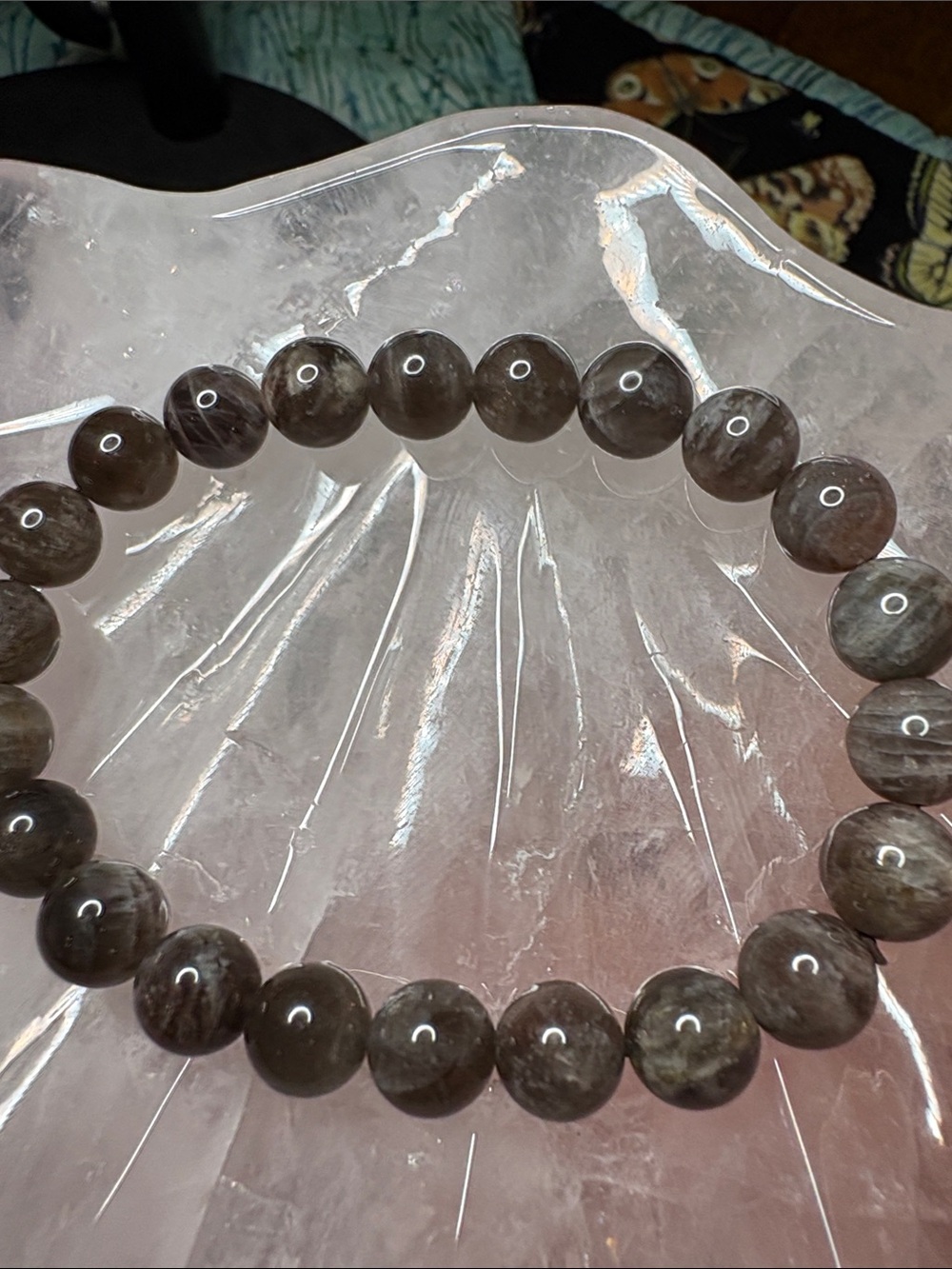 Black Sunstone grey hue 8mm